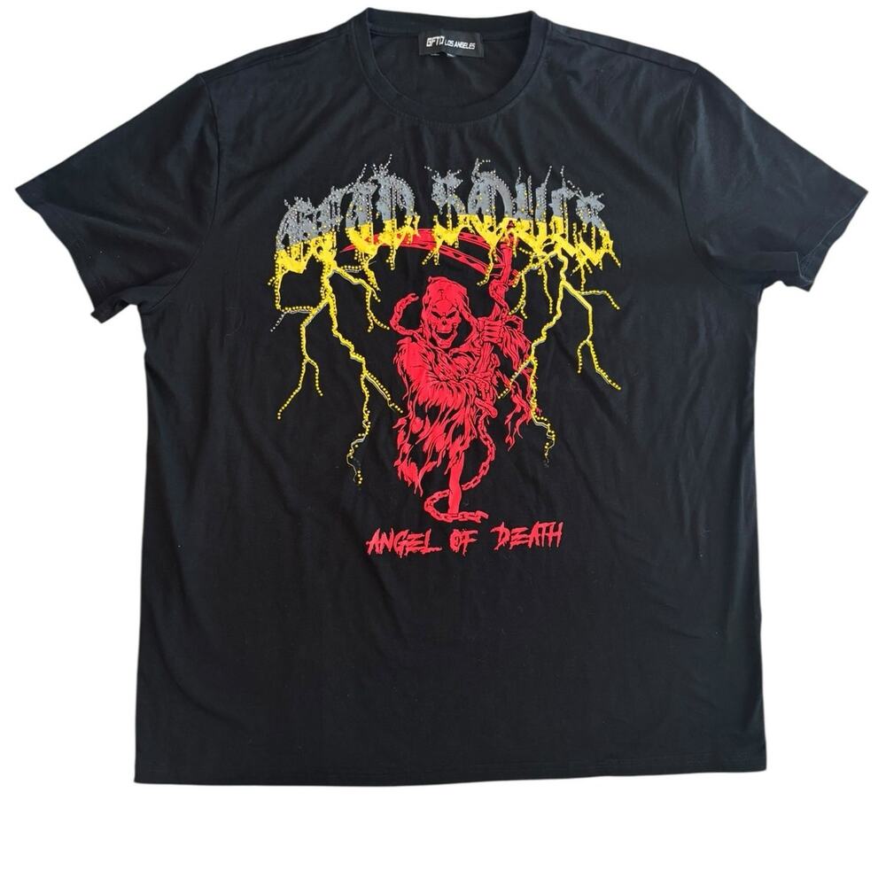 MEN'S GFTD LOS ANGELES NWOT GT-JERICK T-SHIRT 3XL BLACK RHINESTONE GFTD SOULS